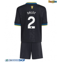 Maglie da calcio Manchester United Diogo Dalot #2 Terza Maglia Bambino 2025-26 Manica Corta (+ Pantaloni corti)